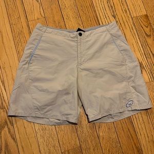 Cloudveil Women Khaki Hiking Shorts Size 8 with baby blue details